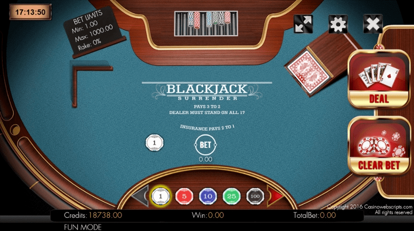 BlackJack Surrender