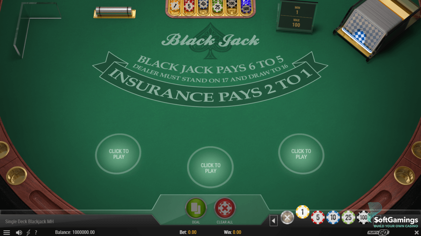 Single Deck BlackJack