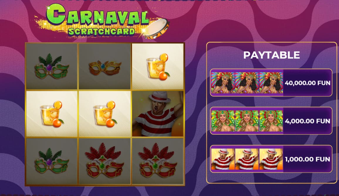 Carnaval Scratch Card